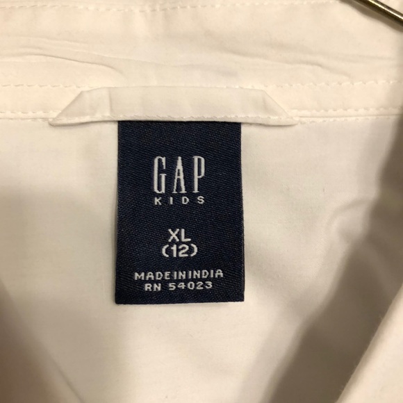 Gap Kids White Guayabera / Button Down - Picture 3 of 3